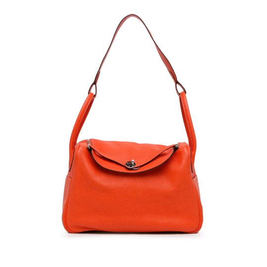 Hermès Lindy 34 Orange Clemence Palladium