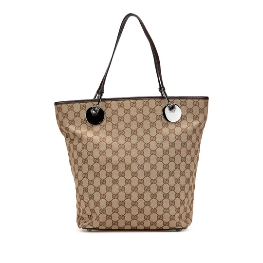 Gucci Eclipse Tote BAG Brown GG Canvas