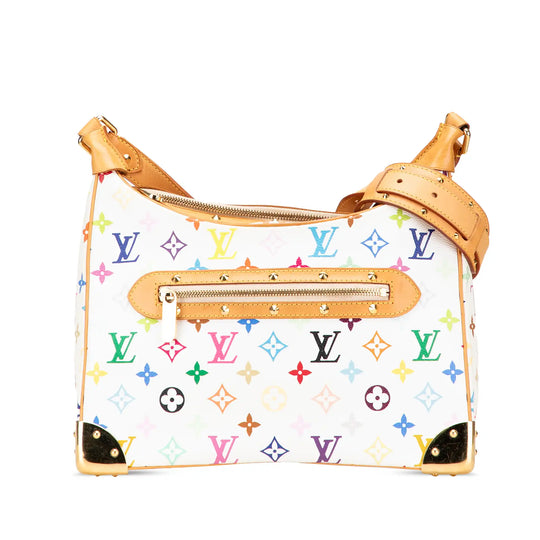 Louis Vuitton Boulogne 30 White Multicolore Monogram Canvas