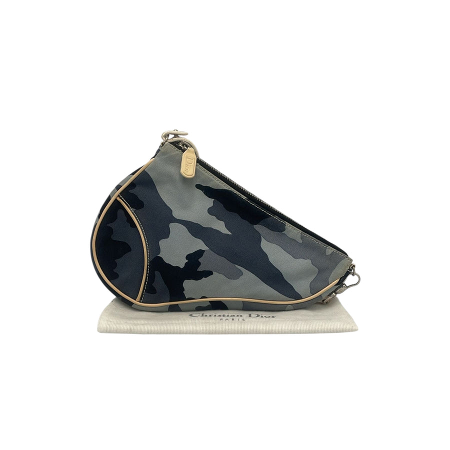 Dior Saddle Bag Mini Clutch in Camouflage Canvas