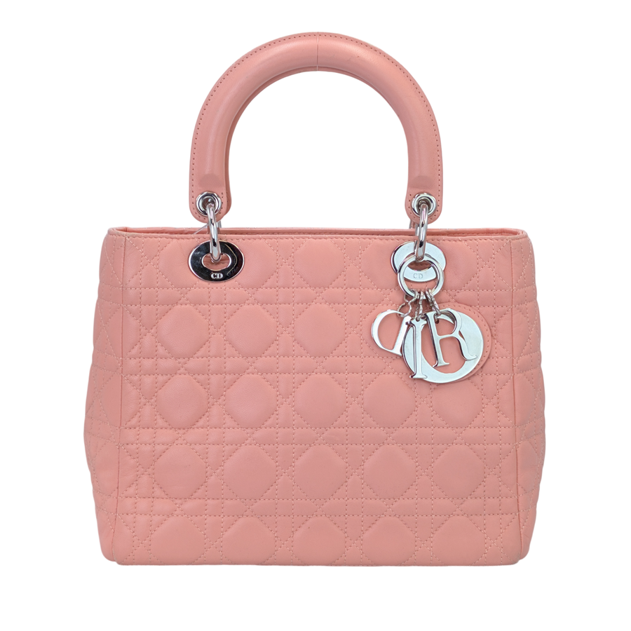 Dior Lady Dior Medium Pink Cannage Lambskin