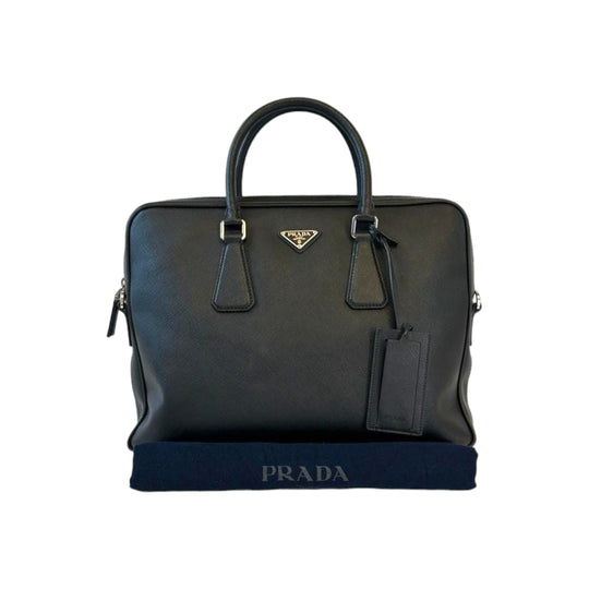 Prada briefcase Black Leather