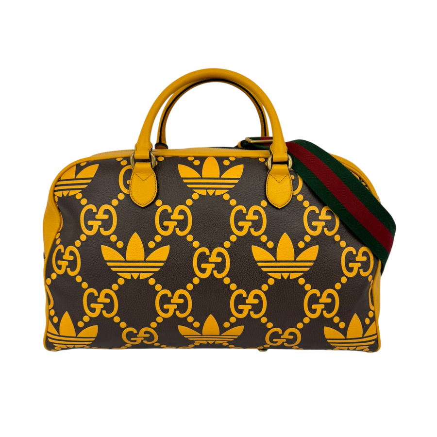 Gucci x Adidas GG Leather Duffle Bag