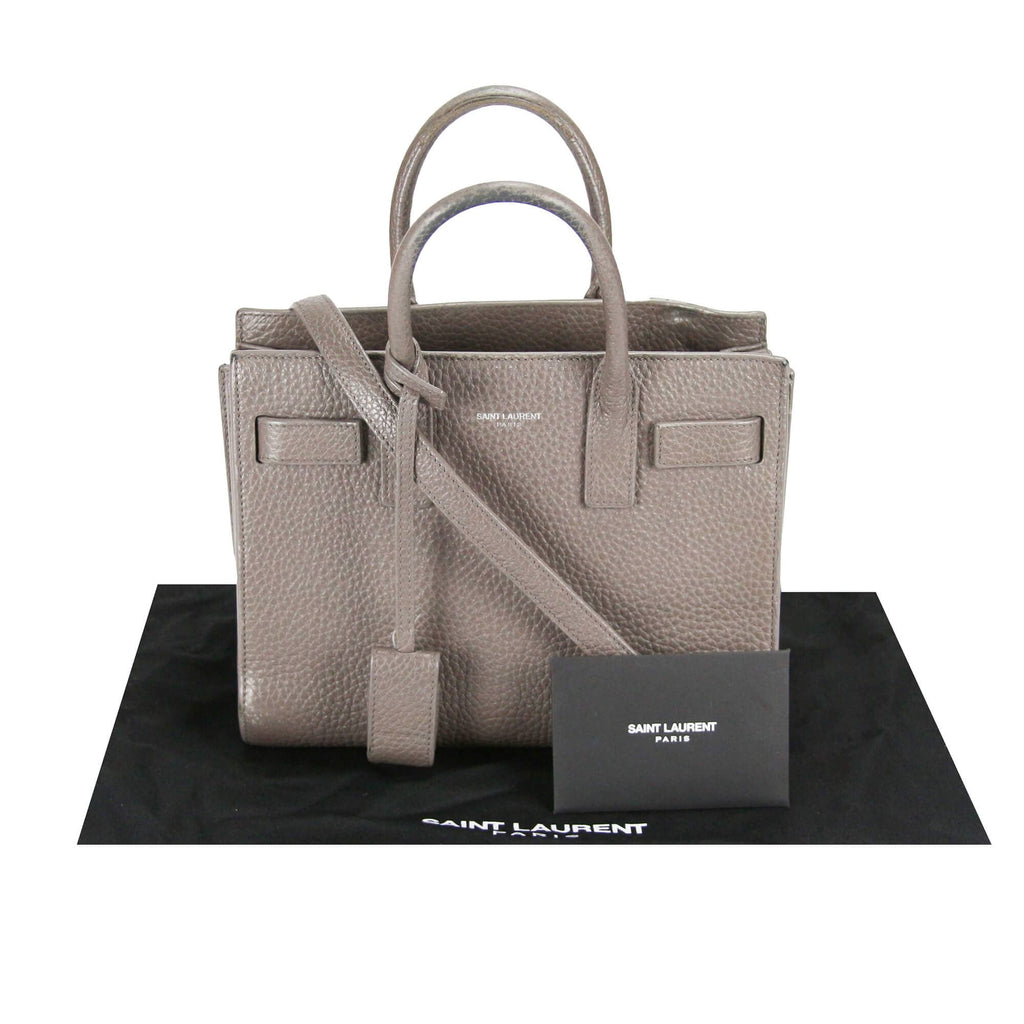 Saint Laurent Classic Sac De Jour Baby Bag In Grained Leather in Natural