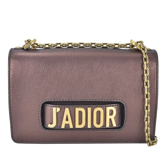 Dior J'adior Mini Chain Flap Purple Metallic