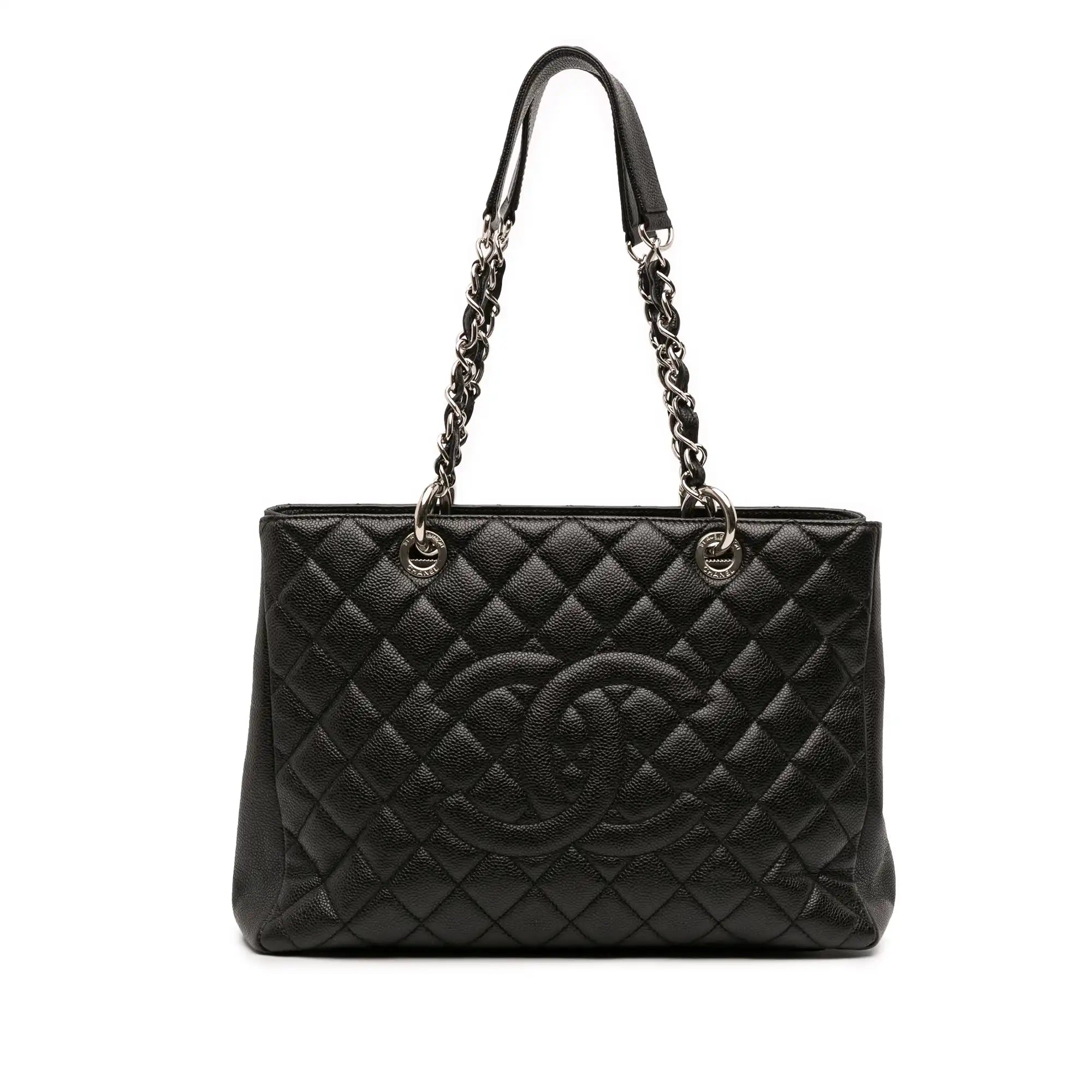 Coco Chanel's Legacy: The Timeless Elegance of Grand Shopping Tote in black Kaviar