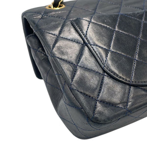 Chanel Classic Double Flap Small Marine Blue Lambskin Gold