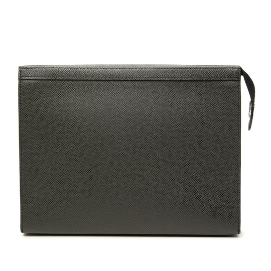 Louis Vuitton Pochette Voyage MM Black Taiga Leather