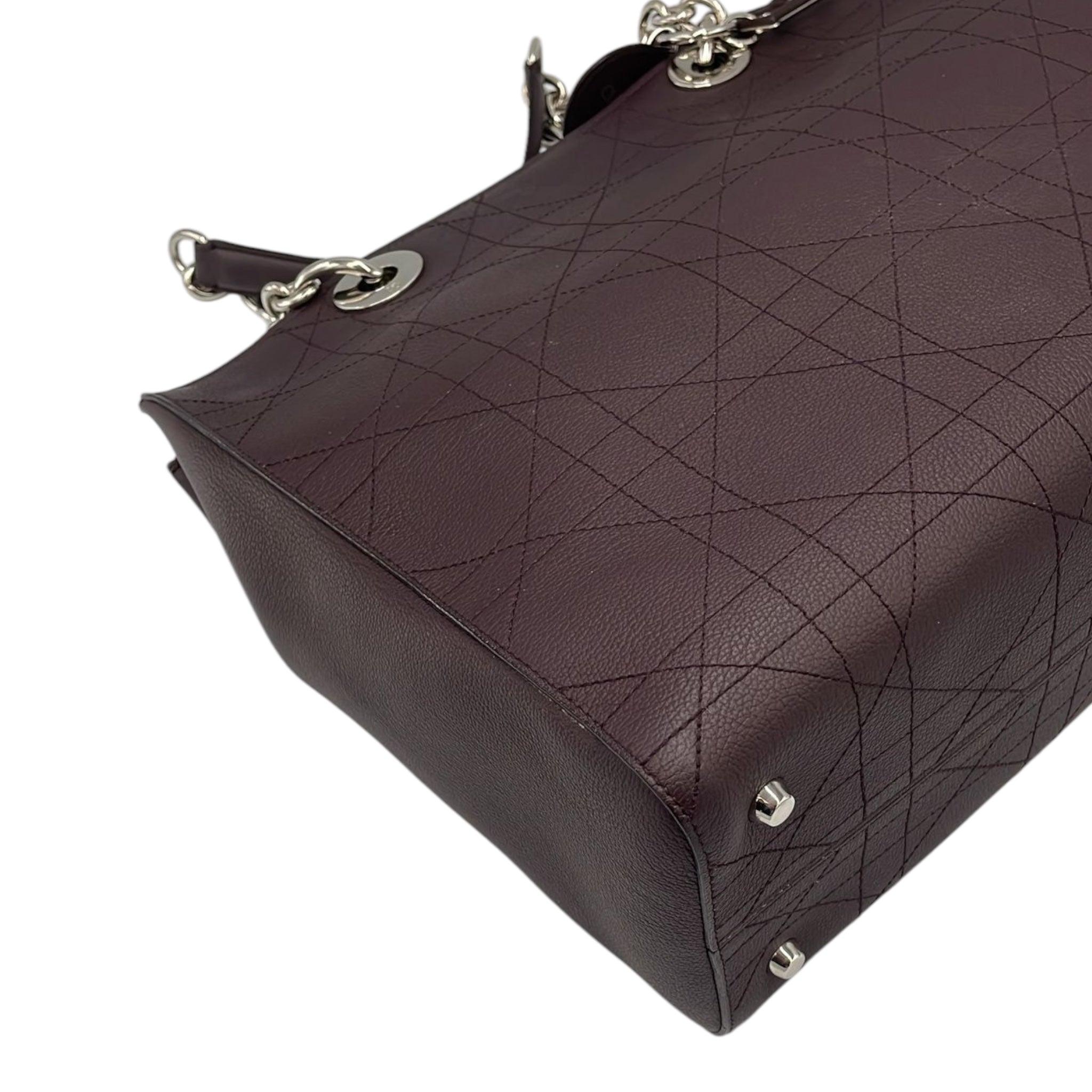 Dior Lady Dior Soft Tote Large Purple Cannage