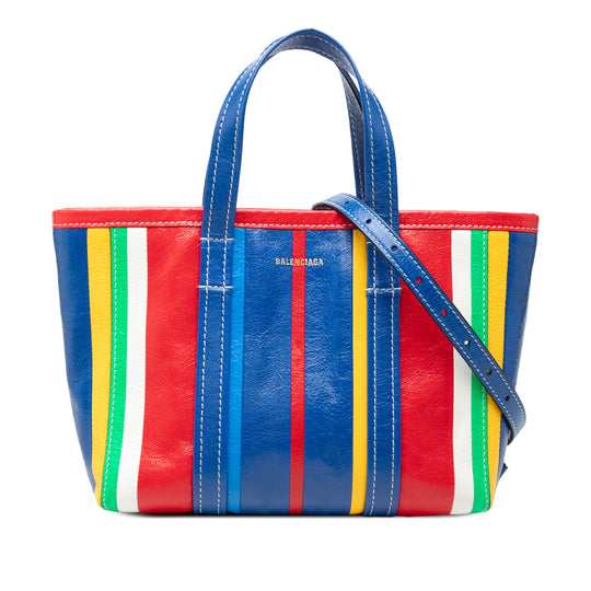 Balenciaga Barbes East West Shopper Tote Small Multi Lambskin Leather