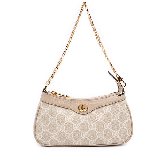 Gucci Ophidia Mini Beige Coated Canvas