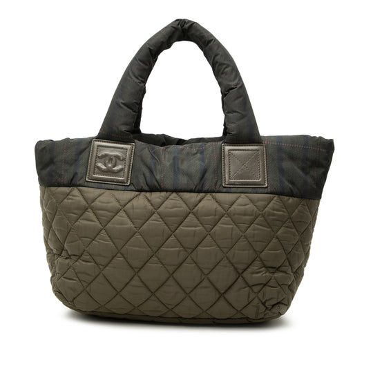 Chanel Coco Cocoon Tote Small Brown Nylon