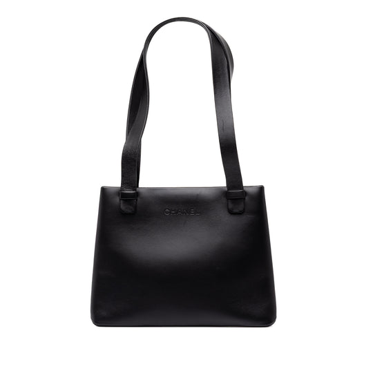 Chanel Logo Mini Black Calfskin