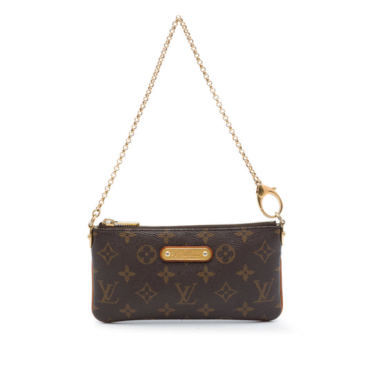Louis Vuitton Pochette Milla MM Monogram Canvas Gold