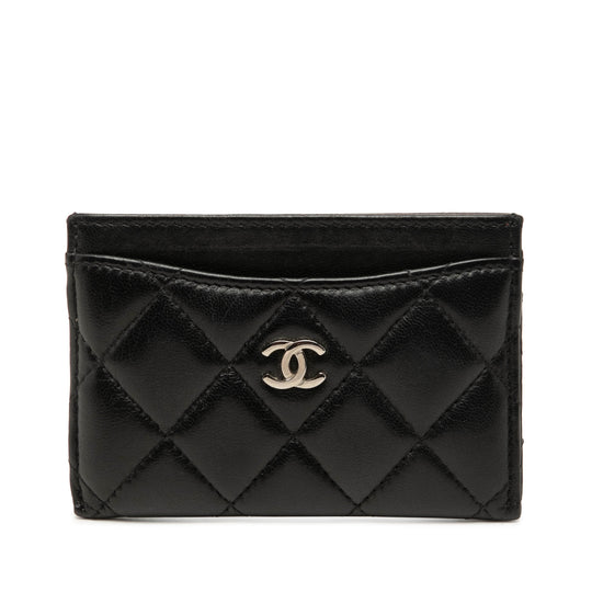 Chanel CC Card Holder Black Lambskin