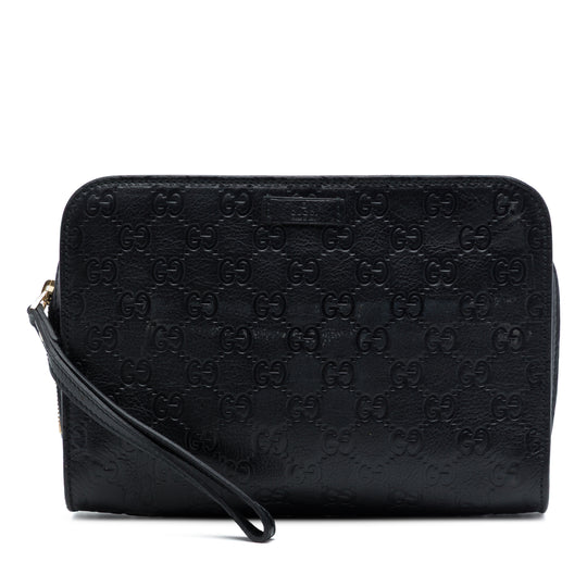 Gucci Guccissima Clutch Black Calfskin
