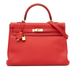 Hermès Kelly 35 Retourne Red Togo