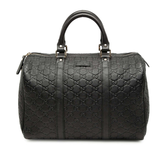 Gucci Guccissima Joy Boston Medium Black Calfskin