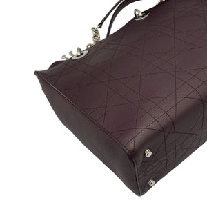 Dior Lady Dior Soft Tote Large Purple Cannage