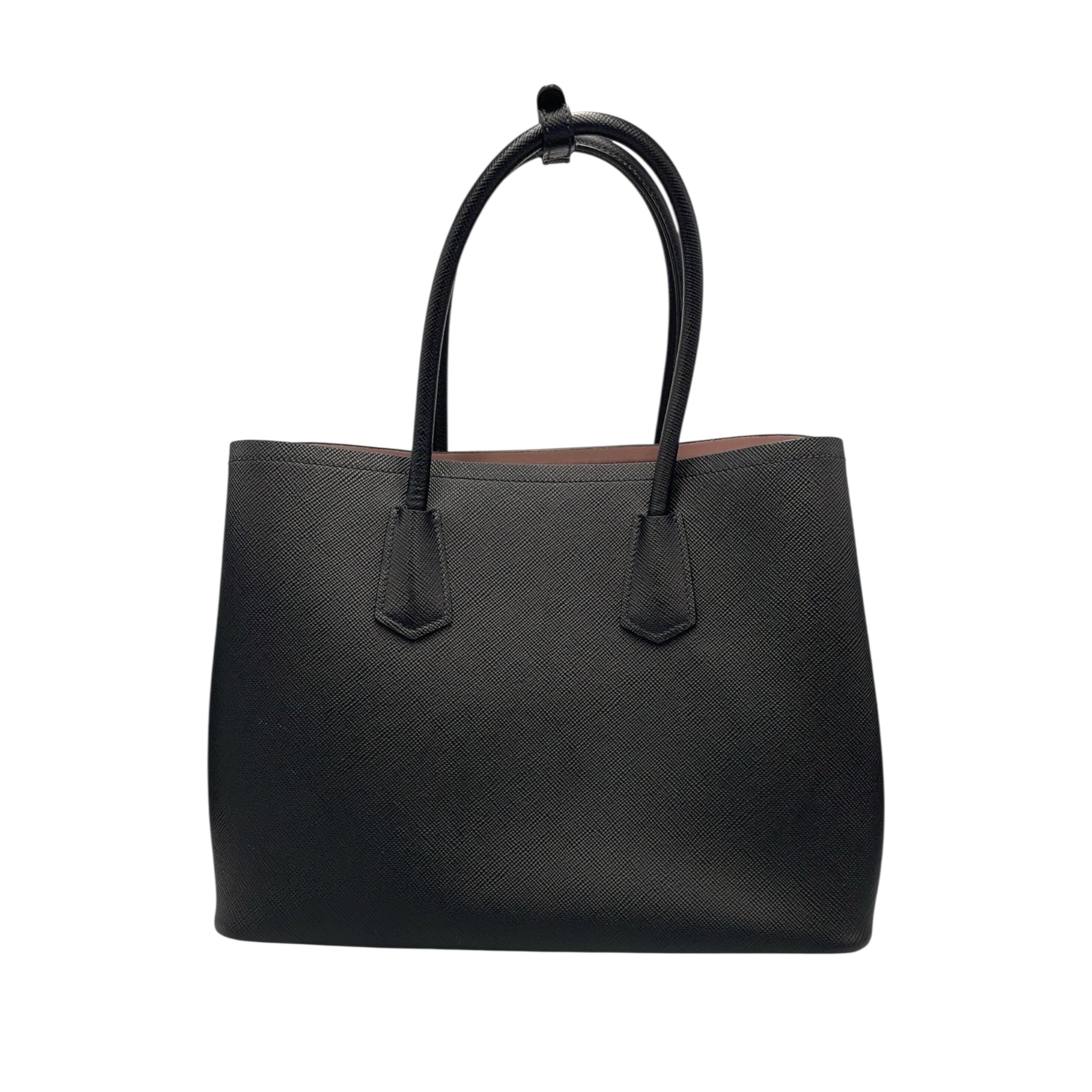Prada Double Cuir Black Saffiano