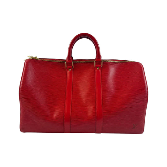 Louis Vuitton Keepall 45 Red Epi Leather