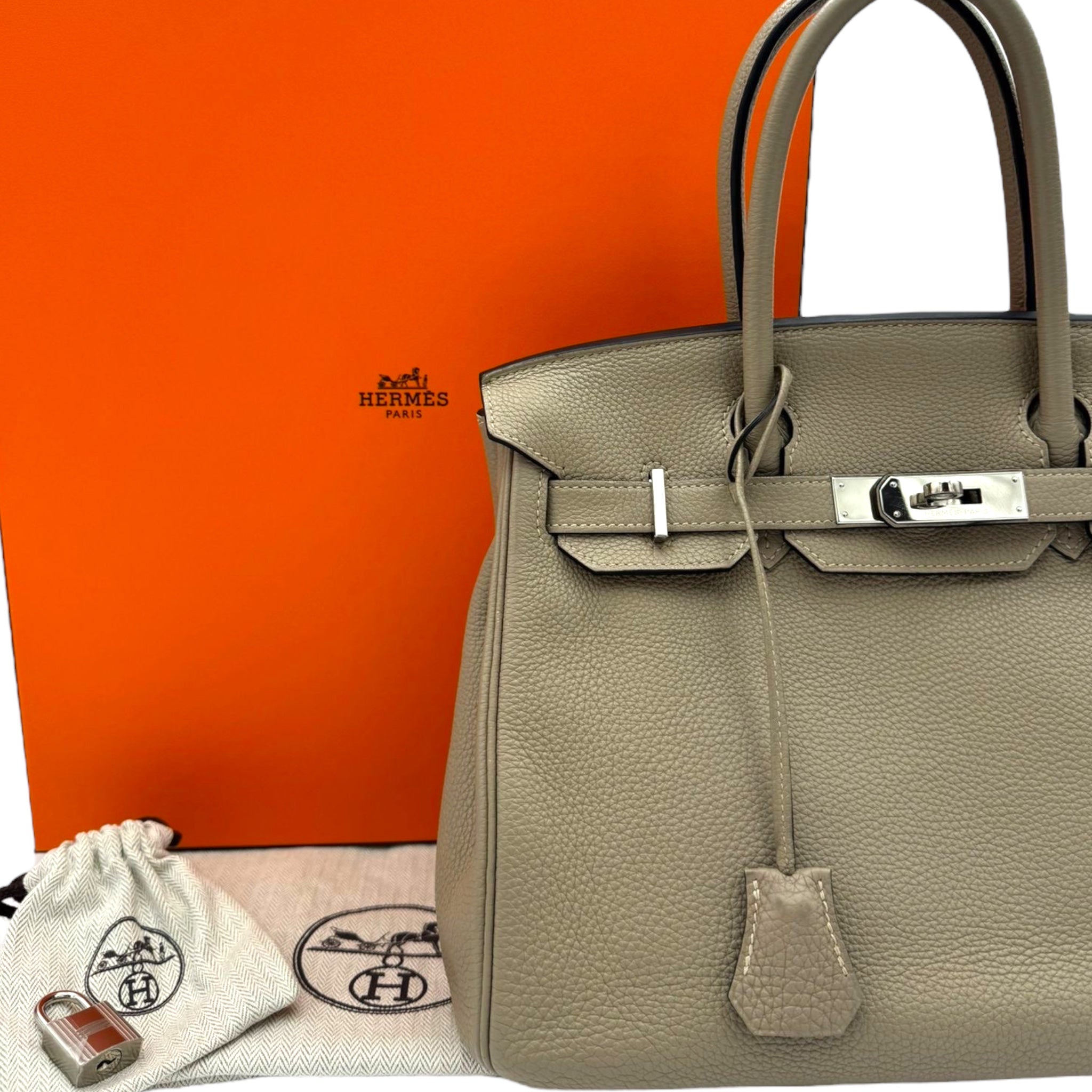 Hermès Birkin 30 Gris Tourelle Togo Palladium