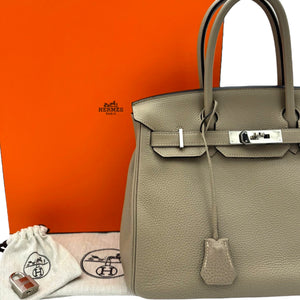 Hermès Birkin 30 Gris Tourelle Togo Palladium