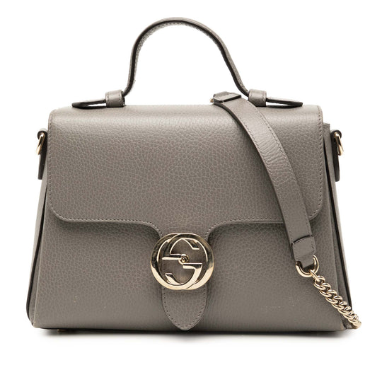 Gucci Interlocking G Small Grey Calfskin