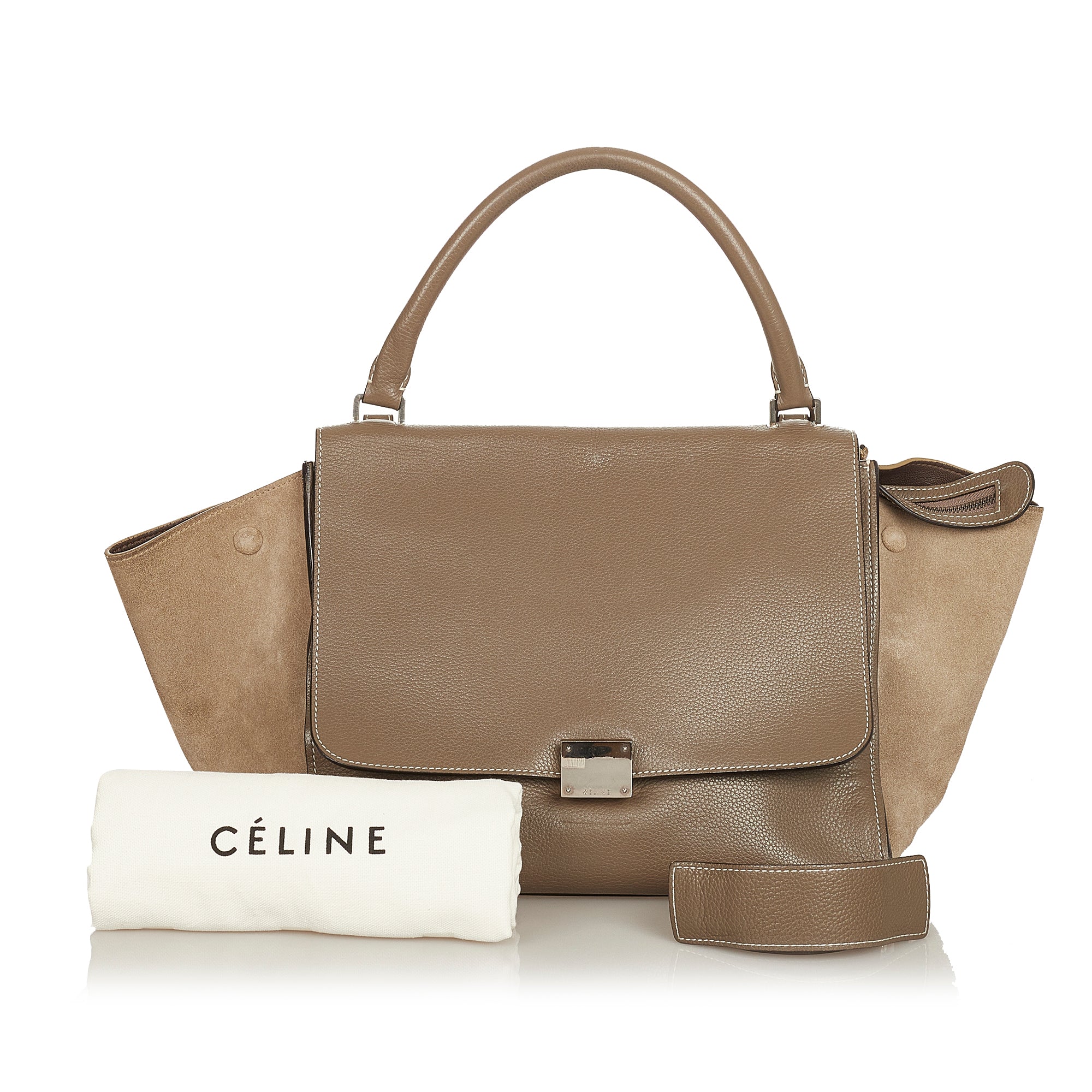 Celine Trapeze Handbag Medium Brown