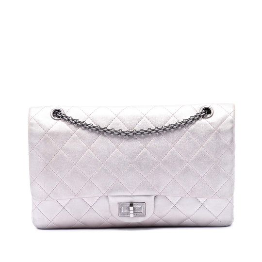 Chanel Reissue 2.55 Double Flap 227 Pink Lambskin Silver