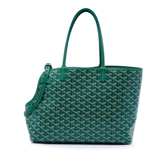 Goyard Chien Gris Pet Carrier Green Coated Canvas