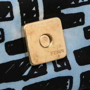 Fendi x Joshua Vides Convertible Baguette Belt Bag Mini Blue Zucca Nylon
