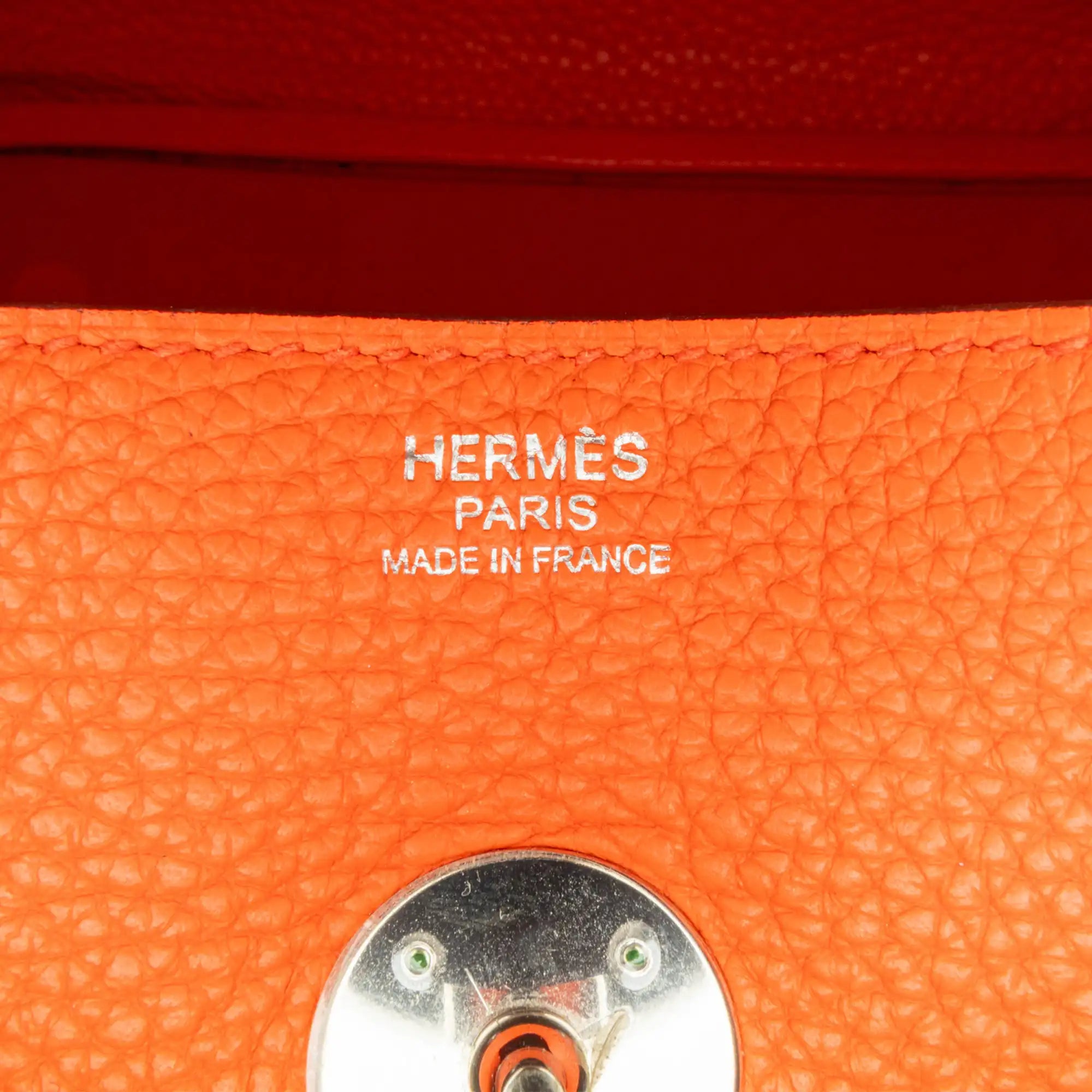Hermès Lindy 34 Orange Clemence Palladium