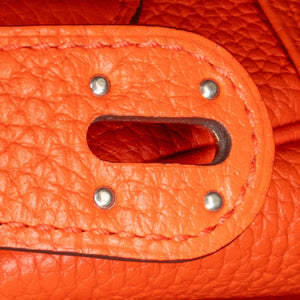 Hermès Lindy 34 Orange Clemence Palladium
