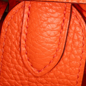 Hermès Lindy 34 Orange Clemence Palladium