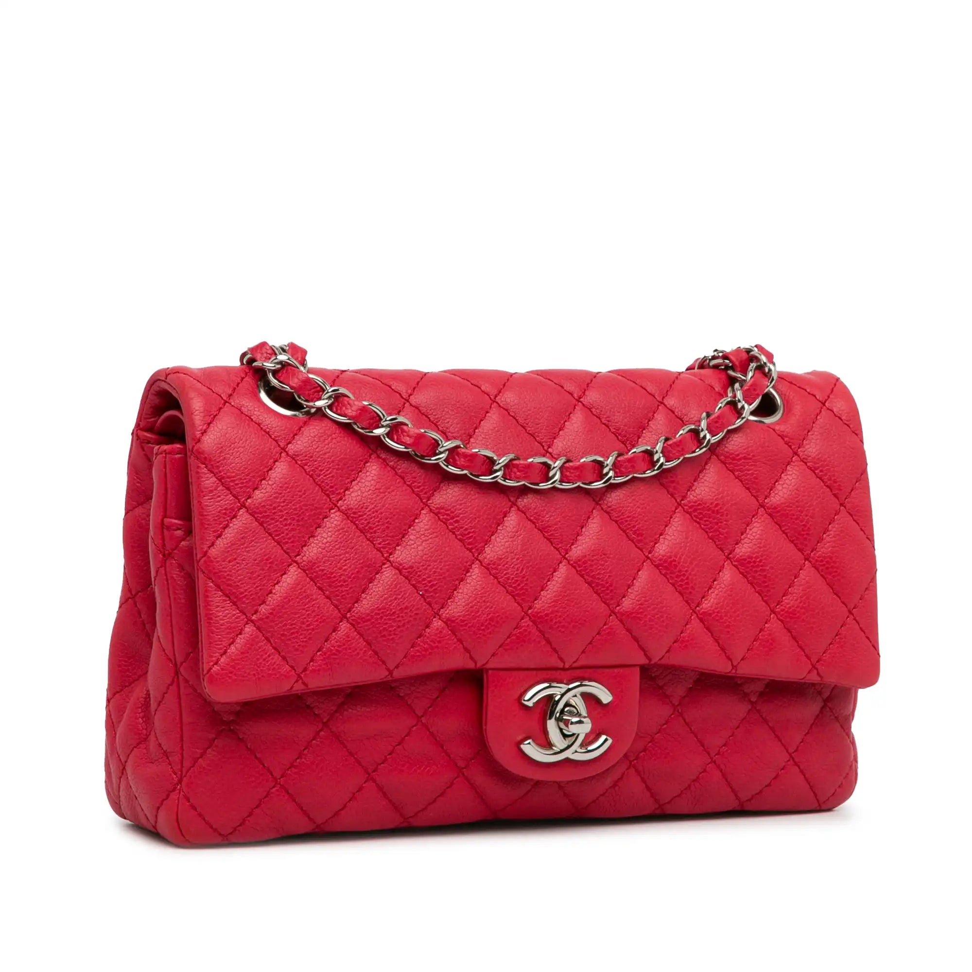 Chanel Classic Double Flap Medium Burgundy Caviar gold