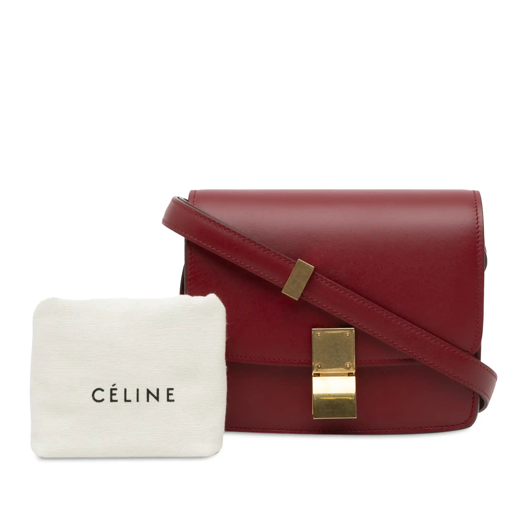 Celine Classic Box Small Red Calfskin