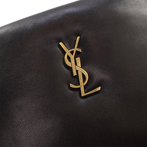 Yves Saint Laurent Calypso Zipped Pouch Small Black Lambskin