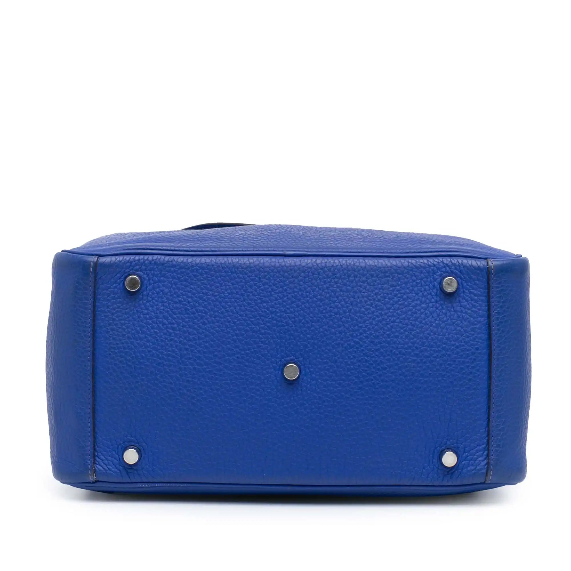 Hermès Lindy 30 Blue Togo Palladium