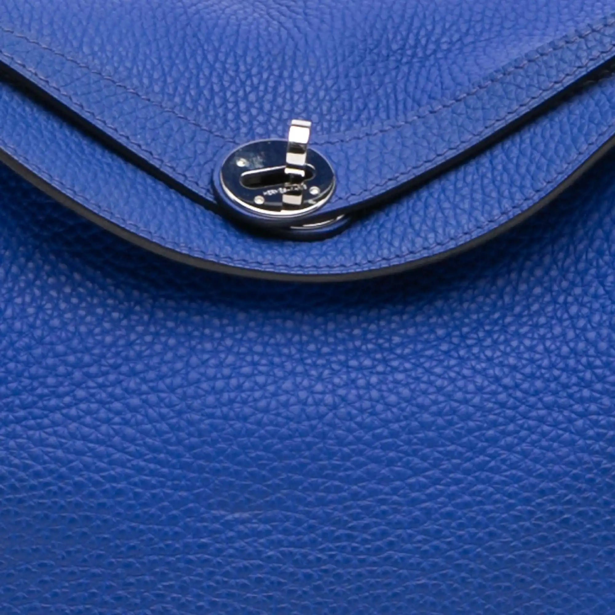 Hermès Lindy 30 Blue Togo Palladium
