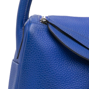 Hermès Lindy 30 Blue Togo Palladium