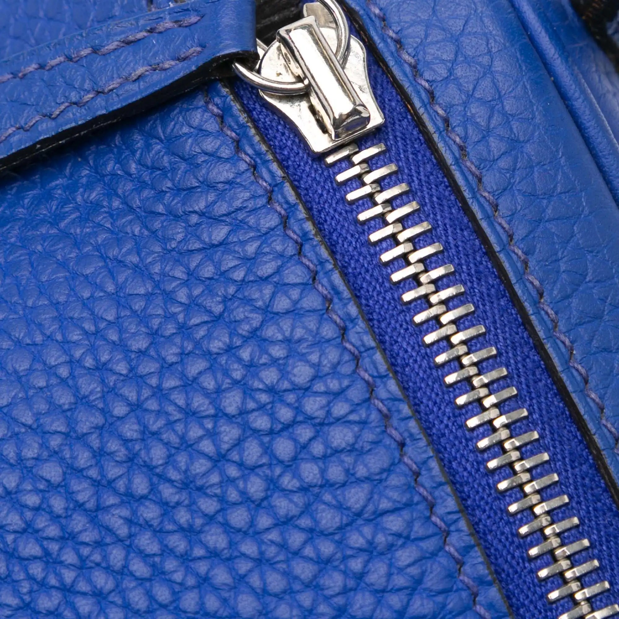 Hermès Lindy 30 Blue Togo Palladium