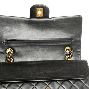 Chanel Classic Double Flap Medium Black Lambskin Gold