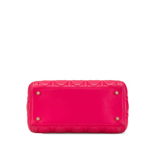 Dior Lady Dior Medium Pink Cannage Lambksin Gold