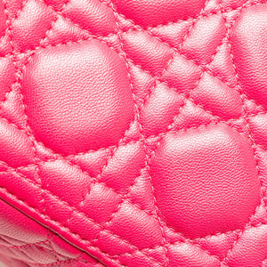 Dior Lady Dior Medium Pink Cannage Lambksin Gold