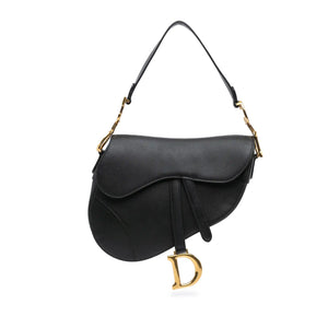 Dior Saddle Bag Medium Black Calfskin