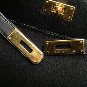 Hermès Kelly Sellier 32 Black Boxcalf Gold