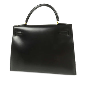 Hermès Kelly Sellier 32 Black Boxcalf Gold