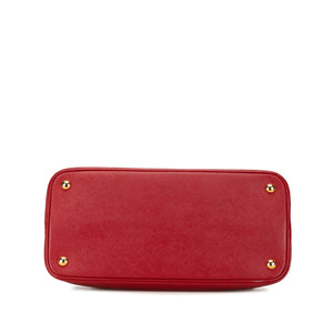 Prada Dome Bag Red Saffiano Lux