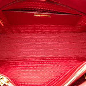 Prada Dome Bag Red Saffiano Lux